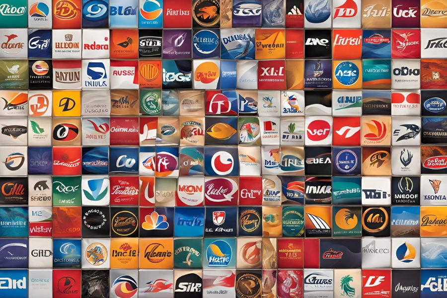 Mosaic of Business Brand Logos